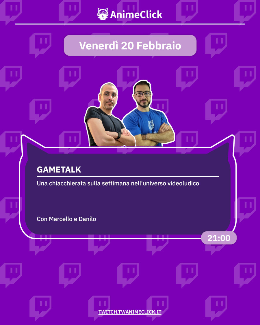 AnimeClick su Twitch: programma dal 16 al 22 febbraio AnimeClick su Twitch: programma dal 16 al 22 febbraio